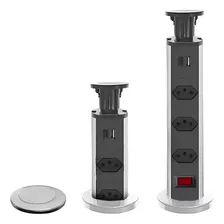 Torre De Tomada Embutir Bancada Multiplug Usb 3 Tomadas 8691