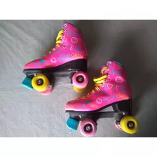 Patines Powerblade Rosas 4 Ruedas Y Accesorios