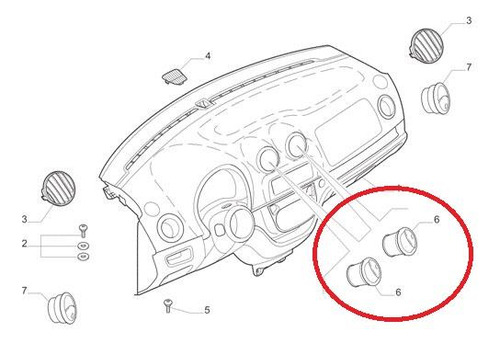 Ventila Ducto Difusor Central De A/c Mopar Foto 7