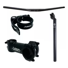 Kit Guidão Bike Mesa Canote 31.6mm Abraçadeira Elleven