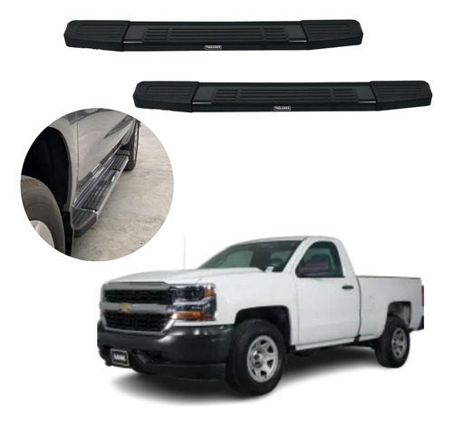 Foto de Estribos Mg Compatibles Con Chevrolet Silverado 2007 - 2018