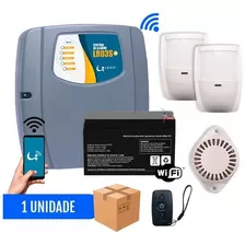 Kit Alarme Wifi Sem Fio 2 Sensores Sirene Bateria 2 Controle