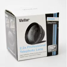 Lente Telefoto Vivitar 2.2x Para Lentes 52mm