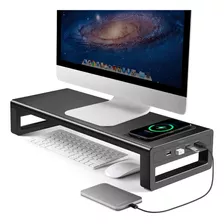 Soporte De Monitor Usb 3.0 Y Carga Inalámbrica Vaydeer