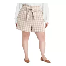 Shorts Paperbag De Tiro Alto - A New Day Talla Plus Size