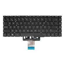 Teclado Hp 14-cm 14-cd 14-cf 14-ck 14-df 14-dg 14-dk 14-dq Color Negro