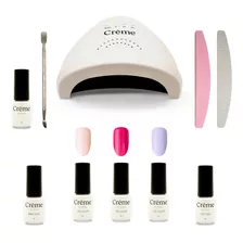 Lampara Led Uv Para Uñas Kit Gelish Individual Creme 48w 