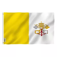 Bandera Anley, Estado De La Ciudad Del Vaticano, 90 X 150 Cm