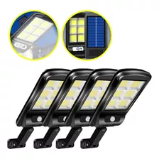 4x Luminária Arandela Carregamento Solar Sensor De Presença