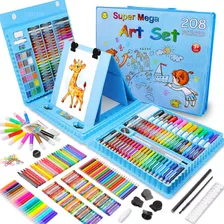 Set De Arte Kit De Dibujo Lápices Marcadores Teker 208pcs