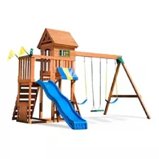 Juego Infantil Para Exterior Con Resbaladilla Y Columpio Kid