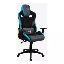 Silla Gamer Aerocool Count Reclinable Steel Blue Azul Color Azul