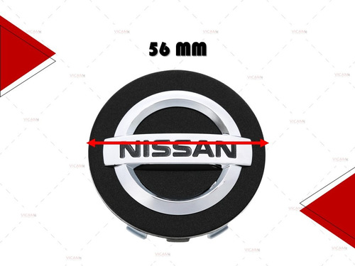 Par De Centros De Rin Nissan Maxima 2004-2006 Negro 56 Mm Foto 5