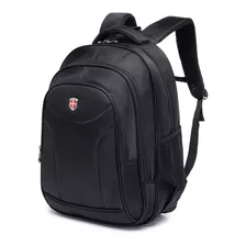 Mochila Executiva Masculina Reforçada Swissport 24 Litros Preta Moderna Resistente Cor Preto Desenho Do Tecido Executiva 1