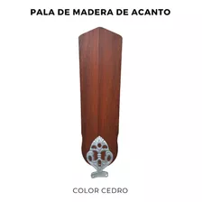 Ventilador De Techo De Madera Con Luz Led Windlux Cami