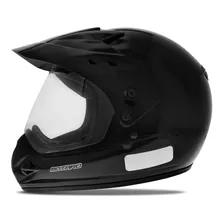 Capacete Ebf Motard Solid Motocross Tam 56/58/60 Preto C/vis Tamanho Do Capacete 58