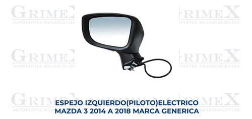 Espejo Mazda 3 2014-14-2015-2016-2017-2018-18 Ore Foto 2