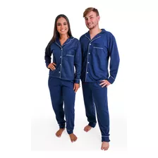 Kit Pijama Casal De Frio Namorados Moletinho Inverno