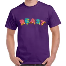 Playera Camiseta Letras Colores Beast Bestia Logo Tendencia 