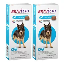 Combo 2 Bravectos Antipulgas/carrapatos Para Cães 20 A 40kg