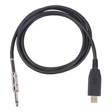 Usb A 6.3 Mm Mono Macho Guitarra Eléctrica Enchufe Cable De