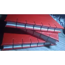 Kit 3 Sketchbooks, Vermelho, Diário, Agenda, 208 Páginas, A5
