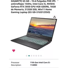 Laptop Gigabyte G5 I5-11400h Rtx 3050ti 4g 24gb 1.5tb 