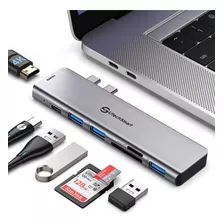 Adaptador Multipuerto Usb C Hub Para Macbook Pro/air, Utech.