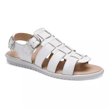 Sandalia Para Mujer Yondeer 6319-1 Color Blanco Ce D8