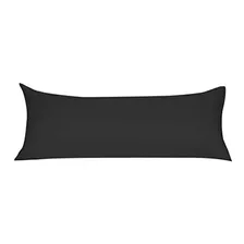 Funda De Almohada De Microfibra Suave De 20x48 Color Negro 