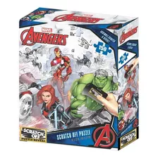 Quebra-cabeça Scratch-off Os Vingadores Zipper Box 150 Peças