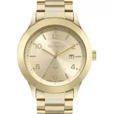 Relogio Technos Feminino Dourado Grande Calendário