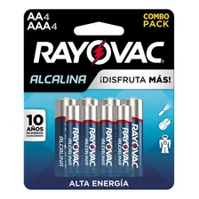 Pilas Alcalinas 4xaa Y 4xaaa Rayovac