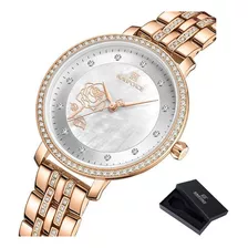 Relógio De Quartzo Impermeável De Luxo Naviforce Diamond