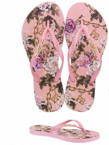 Chinelo Feminino Pit Bull Jeans Floral Cod 009f