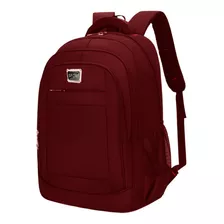 Mochila Escolar Bolsa Básica Trabalho Viagem Motoboy Barata Cor Bordô