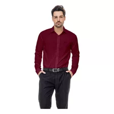 Camisas Social Masculina Manga Longa Slim Premium Elastano