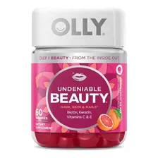 Olly Undeniable Beauty Belleza Para El Cabello 60 Gomitas Sabor Toronja