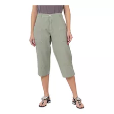 Pantalon Capri Lienzo Mujer Clasico Talles Grandes