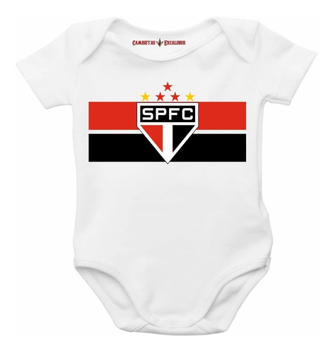 Body São Paulo Personalizado Time Futebol Bebê Infantil Nome