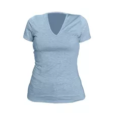 Remera Escote V Mujer M/corta Modal C Lycra Talle Grande Mc