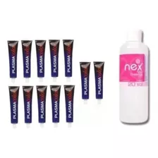 Combo X 12u Tintura Plasma Color 60ml + Revelador