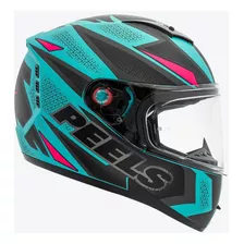 Capacete Peels Icon Fast Modelo Feminino E Masculino Cor Verde Água Fosco Com Rosa Tamanho Do Capacete 60