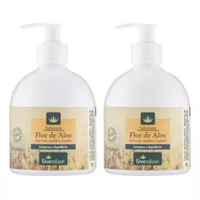 Kit 2 Sabonete Liquido Natural Flor De Aloe 480ml Livealoe