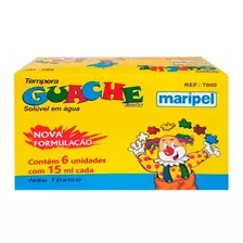 Tinta Guache 15ml 6 Cores Maripel