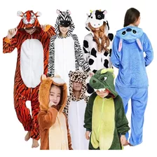 Pijama Kigurumi Infantil Animales Vaca Cebra Dino Panda Vtt