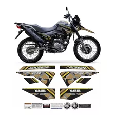 Kit Adesivos Faixa Yamaha Xtz Crosser 150 Z 2021 2022 Areia