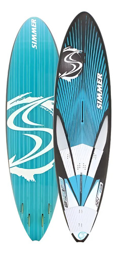 Tabla De Windsurf Simmer Quantum 75 Lts Wave Quad Board Turquesa