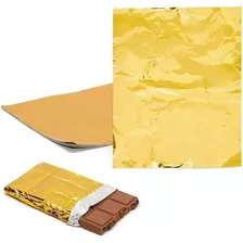 80 Papel Chumbo Embalar Ovo Pascoa Chocolate Grande Dourado