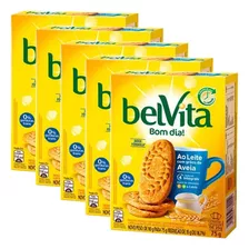 Biscoito Belvita Ao Leite Com Aveia Com 5 Caixinhas De 75g